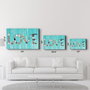Wallity Pintura Decorativa de Vidrio Templado Multicolor 46 x 72 cm